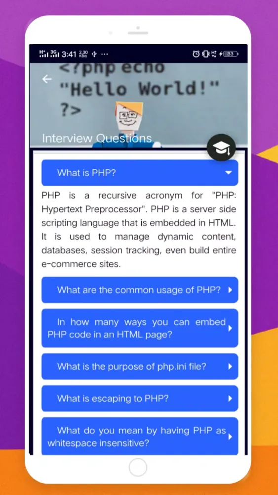 Zrzuty ekranu Learn PHP PRO