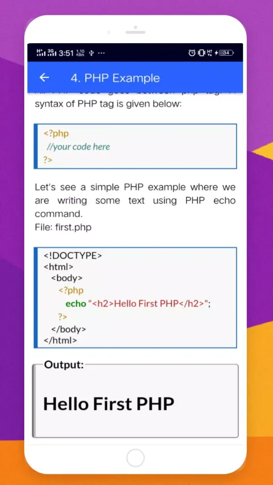 Zrzuty ekranu Learn PHP PRO