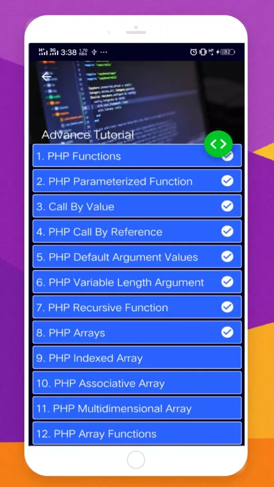 Zrzuty ekranu Learn PHP PRO