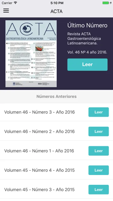 Screenshot di Acta Gastroenterol Latinoam.