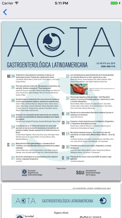 Screenshot di Acta Gastroenterol Latinoam.