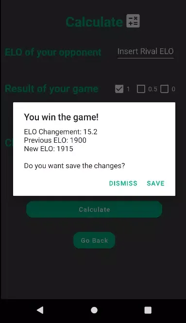 ELO Chess Calculator Screenshots