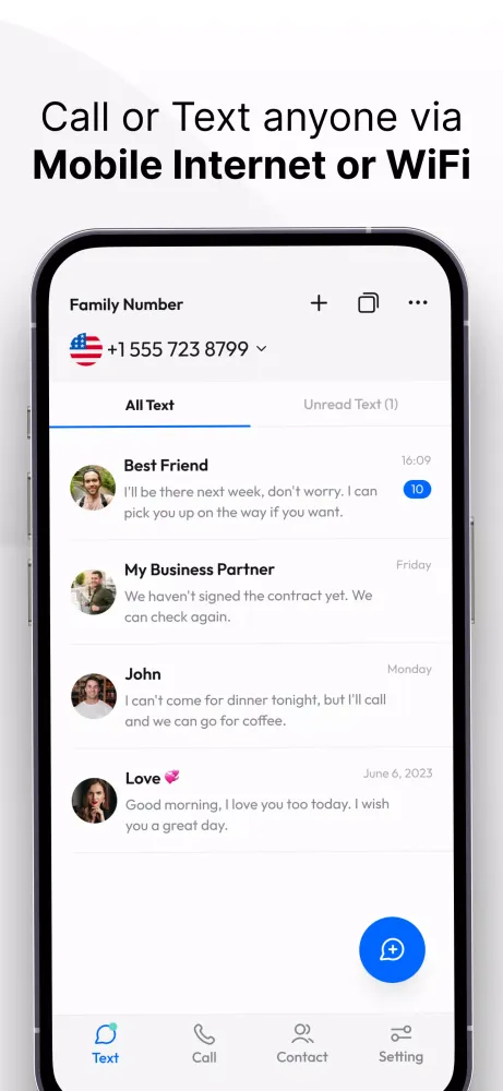 Ảnh chụp màn hình của Text Now Second Phone Number