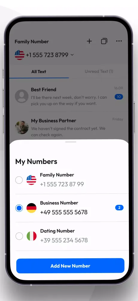 Ảnh chụp màn hình của Text Now Second Phone Number
