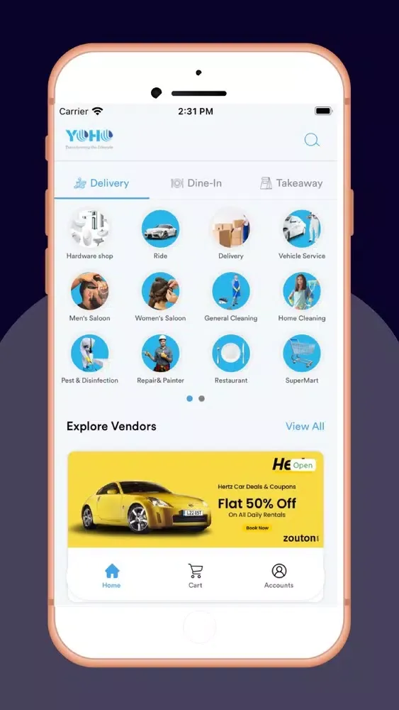 Zrzuty ekranu Yoho App