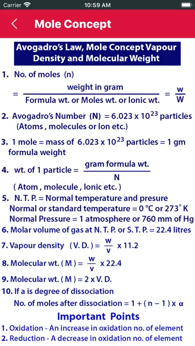 Chemistry Formula 스크린샷