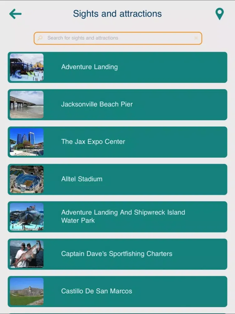 ภาพหน้าจอของ Visit Jacksonville iPad 