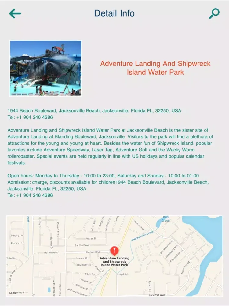 ภาพหน้าจอของ Visit Jacksonville iPad 