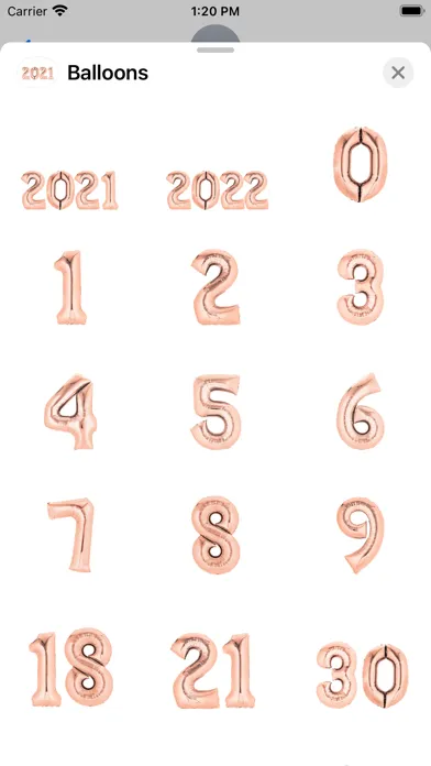تصاویر Balloon Number Stickers