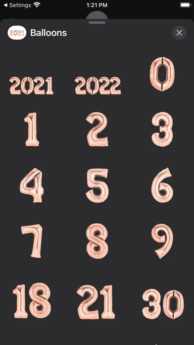 تصاویر Balloon Number Stickers