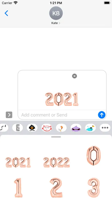 تصاویر Balloon Number Stickers