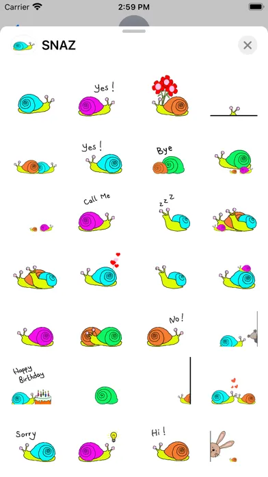 Tangkapan layar SNAZ Sticker Pack