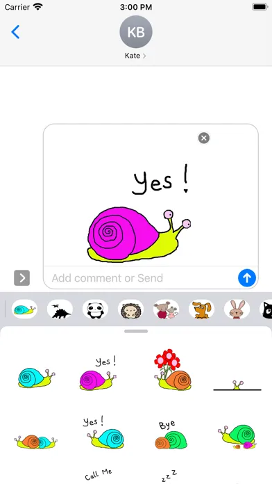 Tangkapan layar SNAZ Sticker Pack