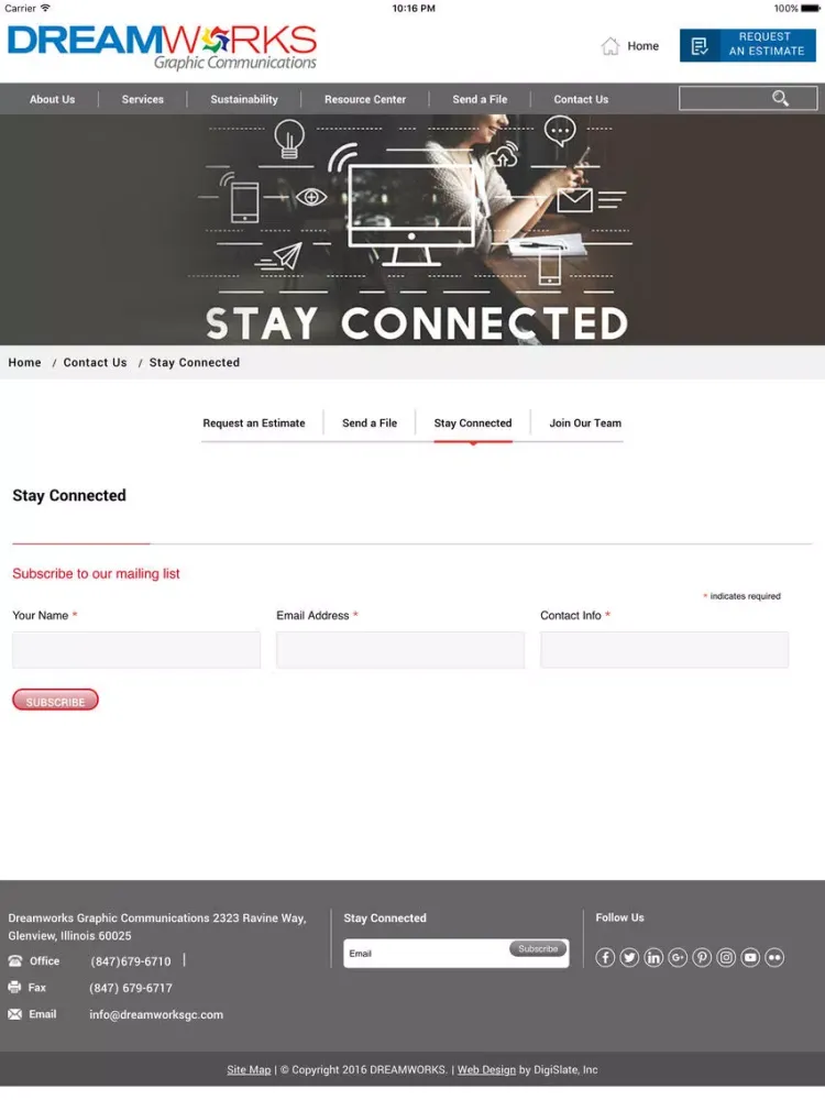 Dreamworks Graphic Communications iPad Ekran Görüntüleri