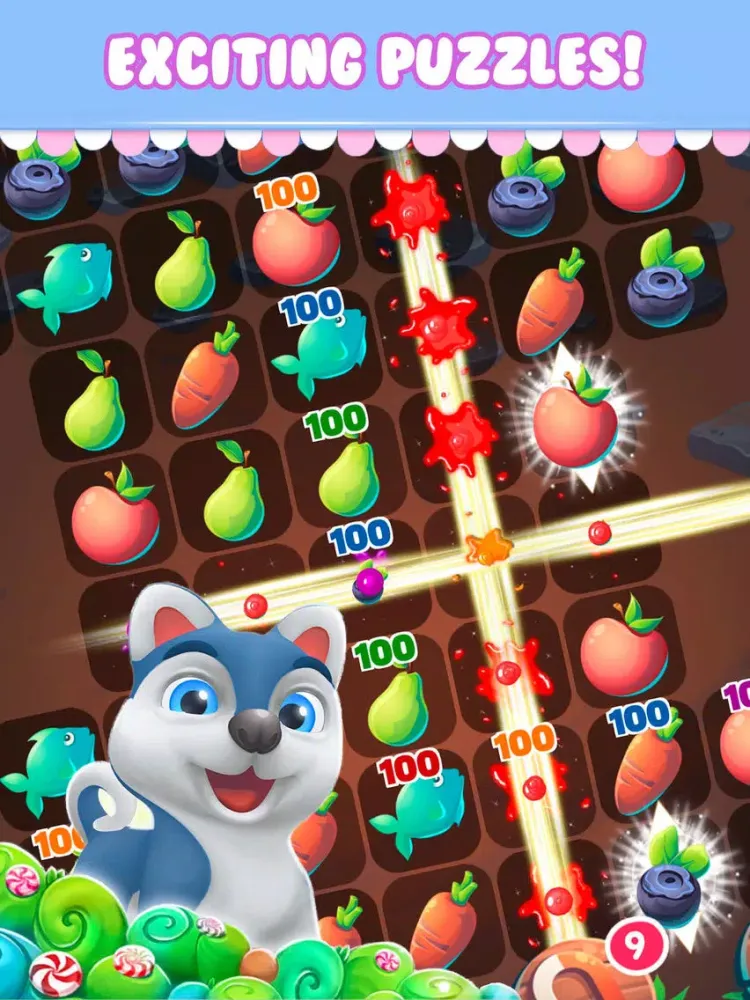 Ảnh chụp màn hình của Fruits Legend - best free candy puzzle game! iPad 