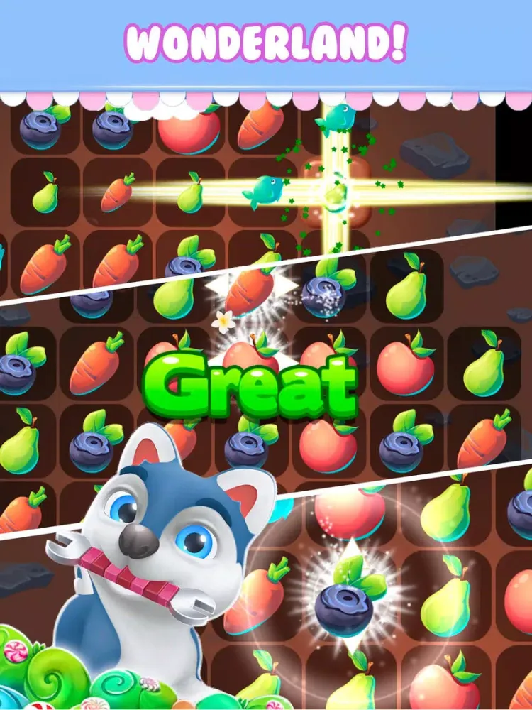 Ảnh chụp màn hình của Fruits Legend - best free candy puzzle game! iPad 
