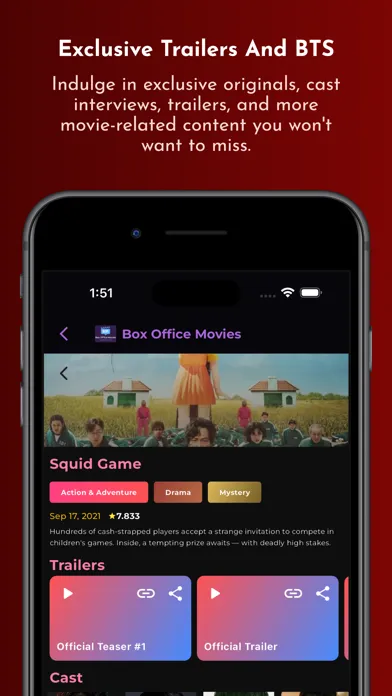 Capturas de tela do Box Office Movies (BOM)