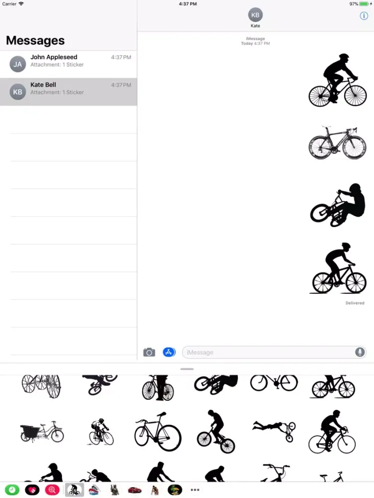 Bicycle Stickers iPad 스크린샷