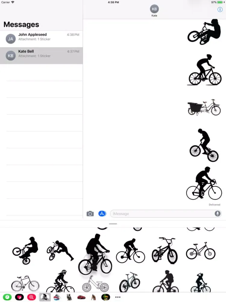 Bicycle Stickers iPad 스크린샷