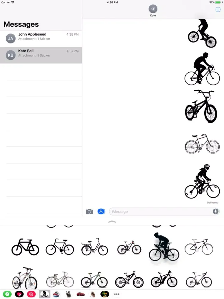 Bicycle Stickers iPad 스크린샷