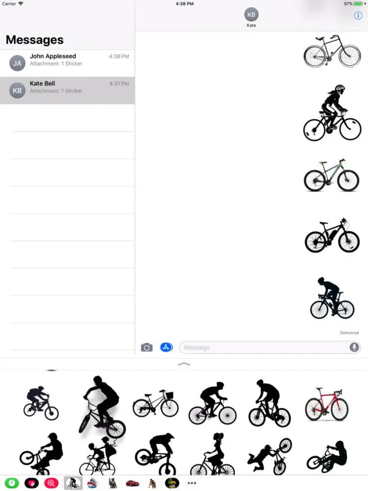 Bicycle Stickers iPad 스크린샷