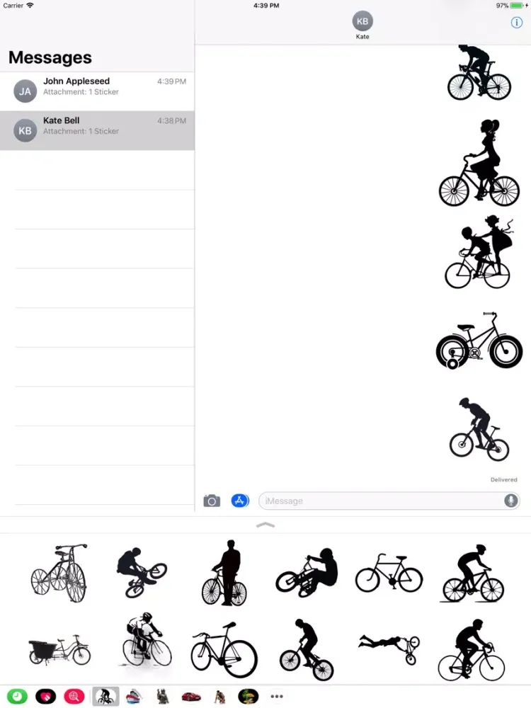 Bicycle Stickers iPad 스크린샷
