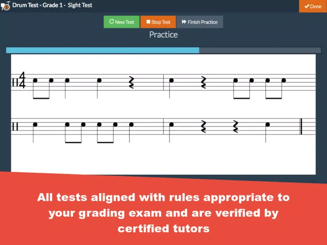 Zrzuty ekranu Grade 1 Drum Test Practice iPad 