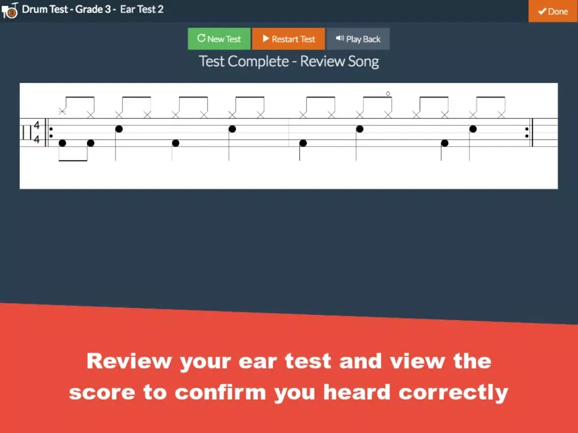 Grade 3 Drum Test Practice iPad スクリーンショット
