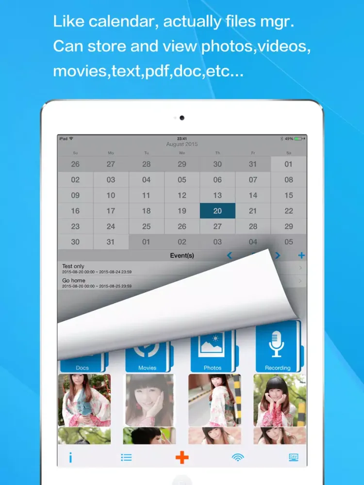 Ảnh chụp màn hình của Calendar For Safe Photo Vault: Lock, Hide Pictures iPad