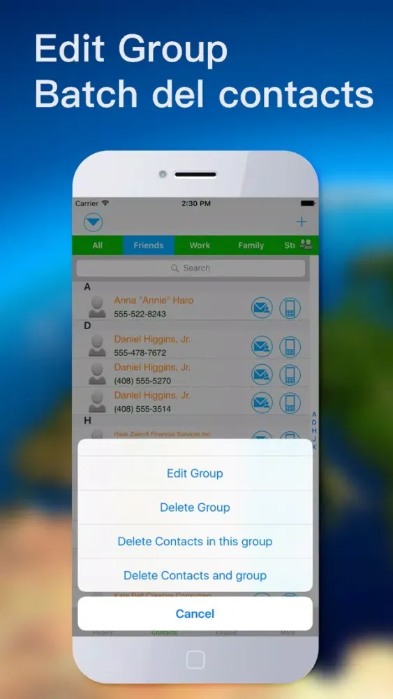 Contacts Helper - Group and manage your contacts Screenshots
