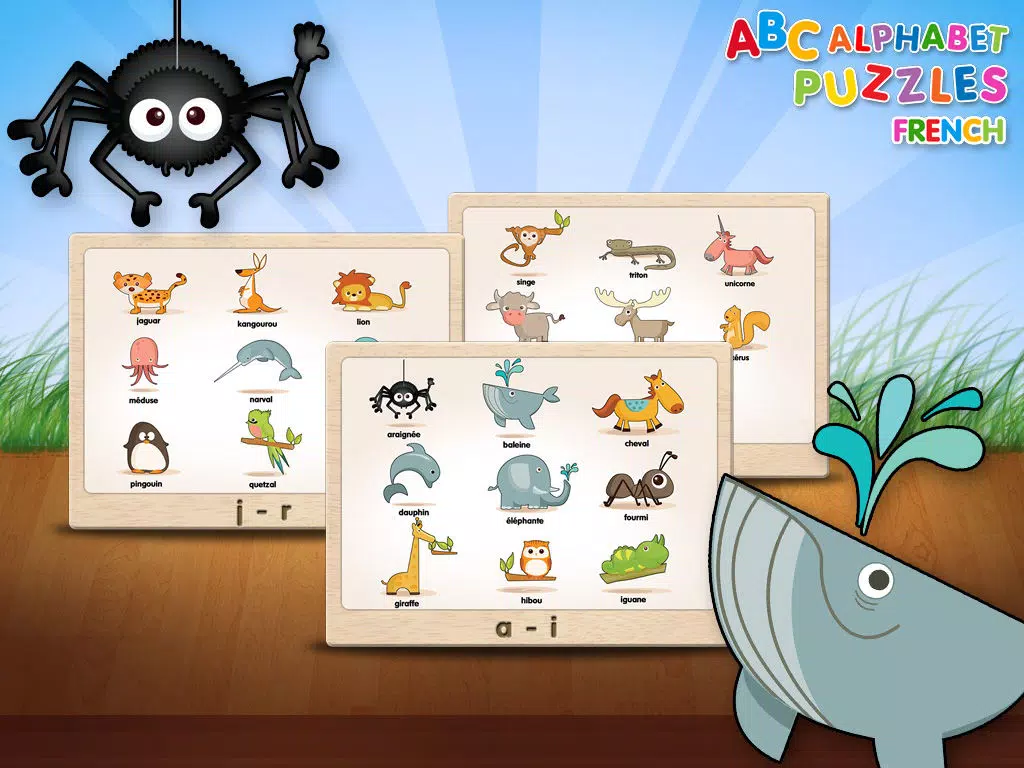 ABC French Alphabet Puzzles for Kids iPad  Screenshots