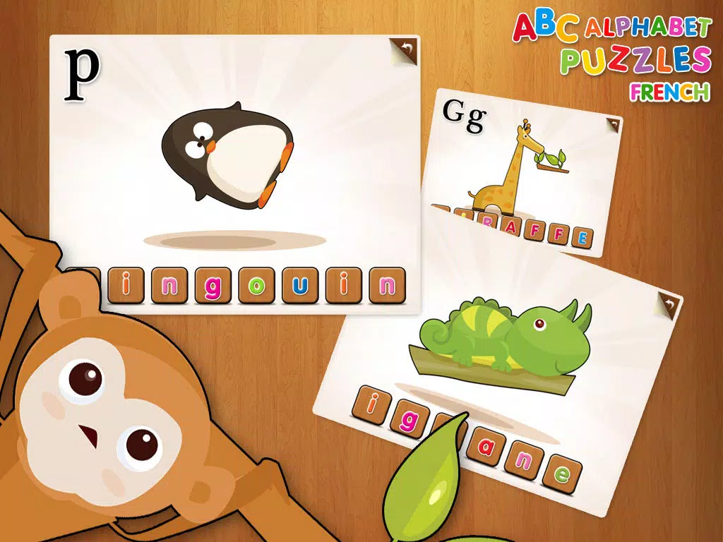 ABC French Alphabet Puzzles for Kids iPad  Screenshots