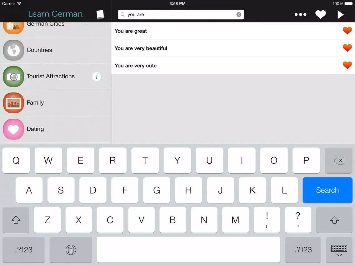 تصاویر Learn German HD - Phrasebook for Travel in Germany iPad