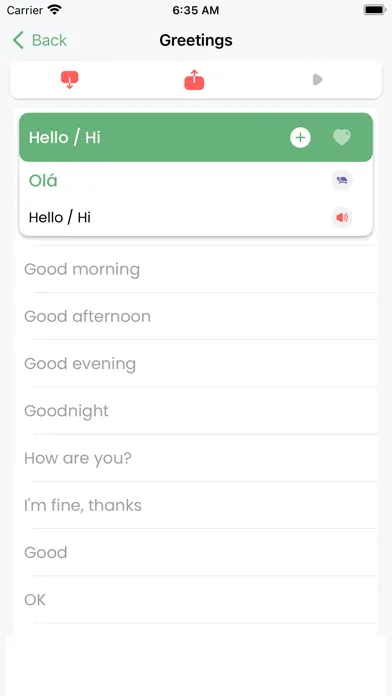 Learn Portuguese - Phrasebook 스크린샷