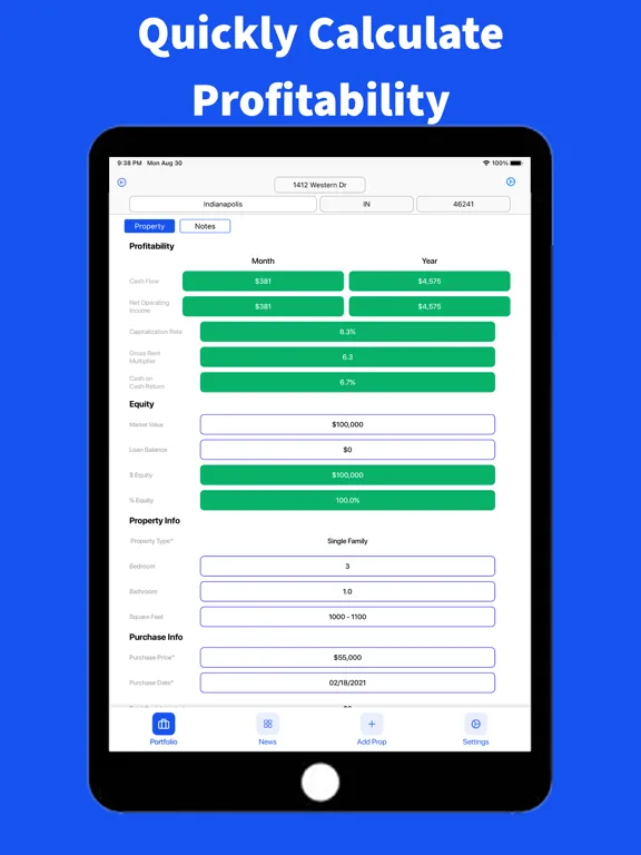 Rental Property Dashboard iPad  স্ক্রিনশট