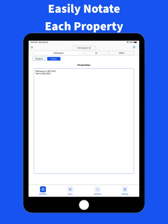 Rental Property Dashboard iPad  স্ক্রিনশট