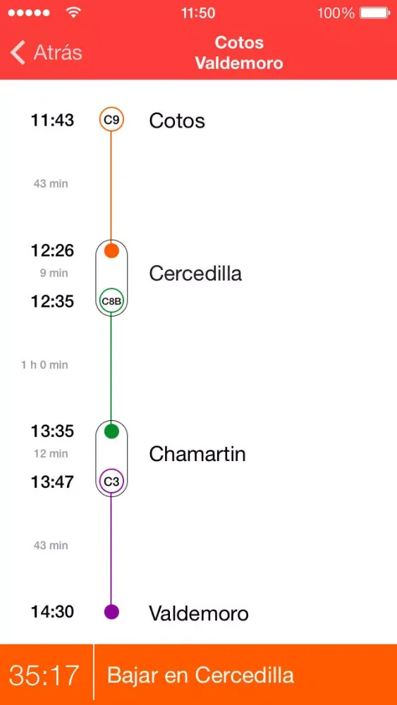 Screenshot di goTrain