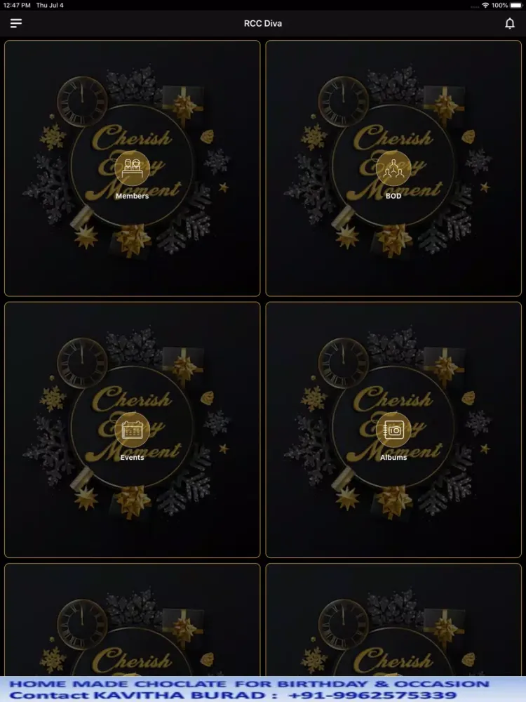 ภาพหน้าจอของ RCC Diva iPad 