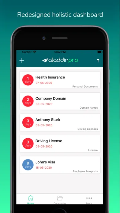 Tangkapan layar Aladdinpro - Expiry Reminders
