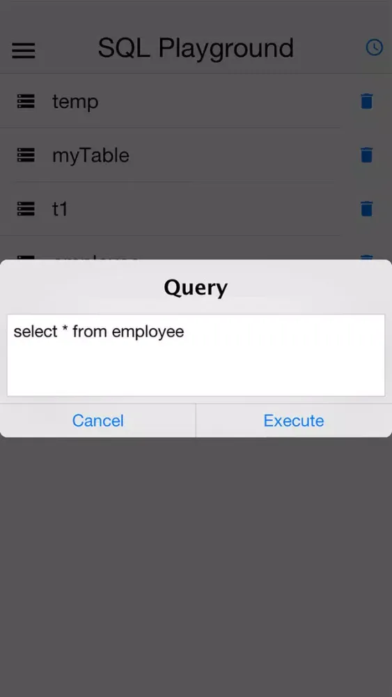 SQL Playground Screenshots