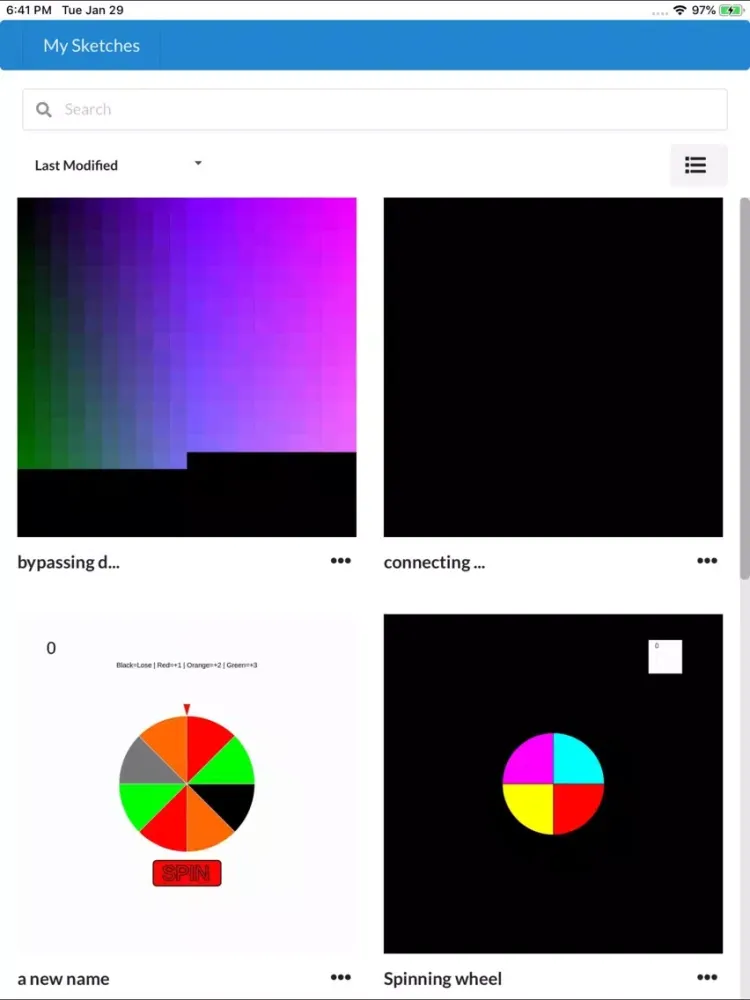 Tangkapan layar Code Naturally iPad