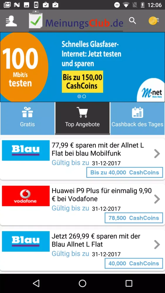 MeinungsClub.de Screenshots