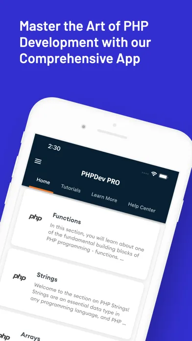 Screenshot di Learn PHP Web Development PRO