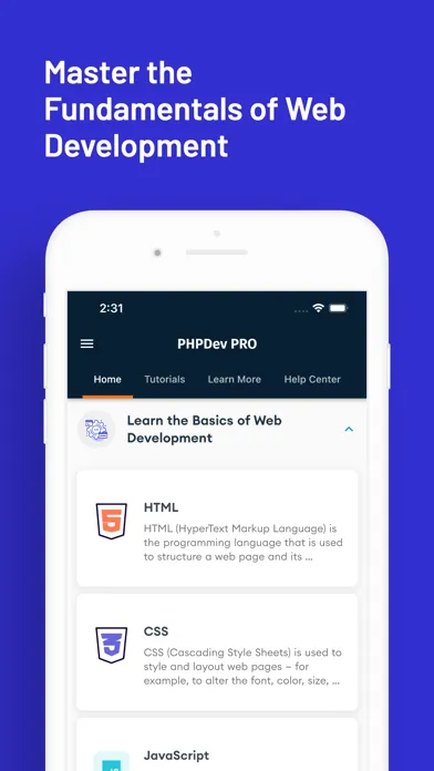 Screenshot di Learn PHP Web Development PRO