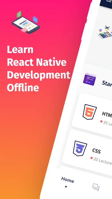 Tangkapan skrin Learn React Native Now Offline