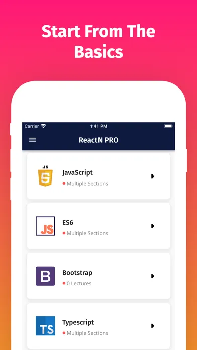 Tangkapan skrin Learn React Native Now Offline