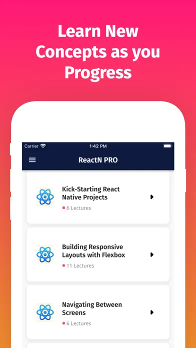 Tangkapan skrin Learn React Native Now Offline