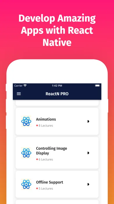 Tangkapan skrin Learn React Native Now Offline