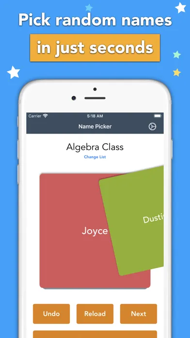 ภาพหน้าจอของ Random Name Picker Tools