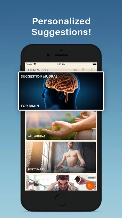 Zrzuty ekranu Daily Mudras (Yoga)